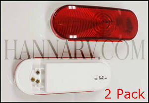 Triton 03526 Red Oval Tail Light - 2 Pack